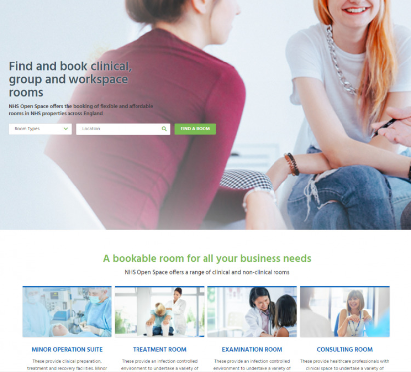 NHSPS Open Space Platform - BookingsPlus